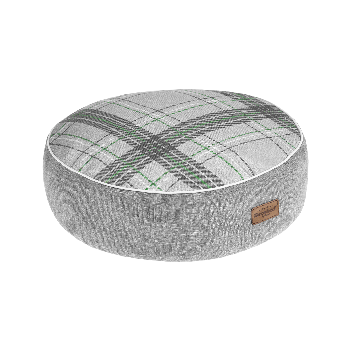 pufa dla psa ciemna kratka