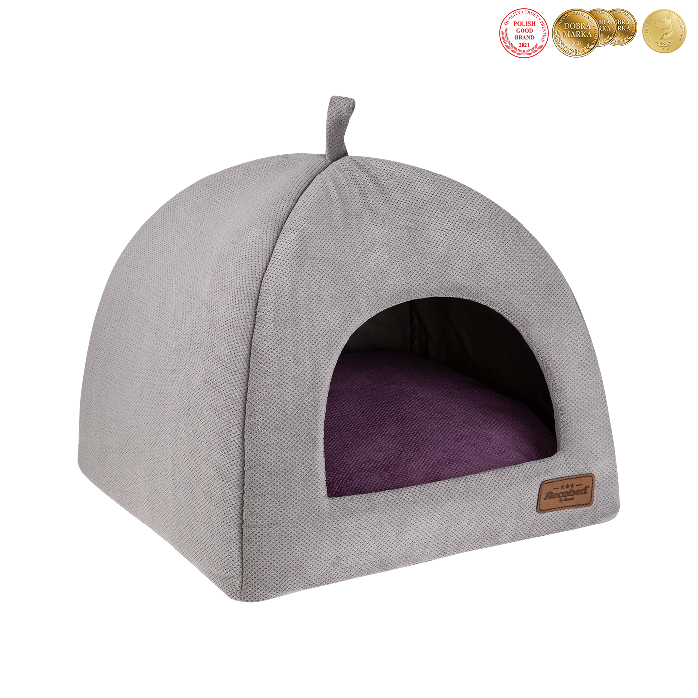 Budka dla psa domek Siberian szary/fiolet