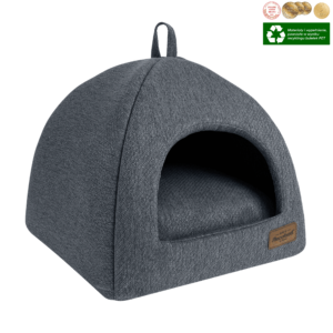 granatowa budka typu domek dla psa