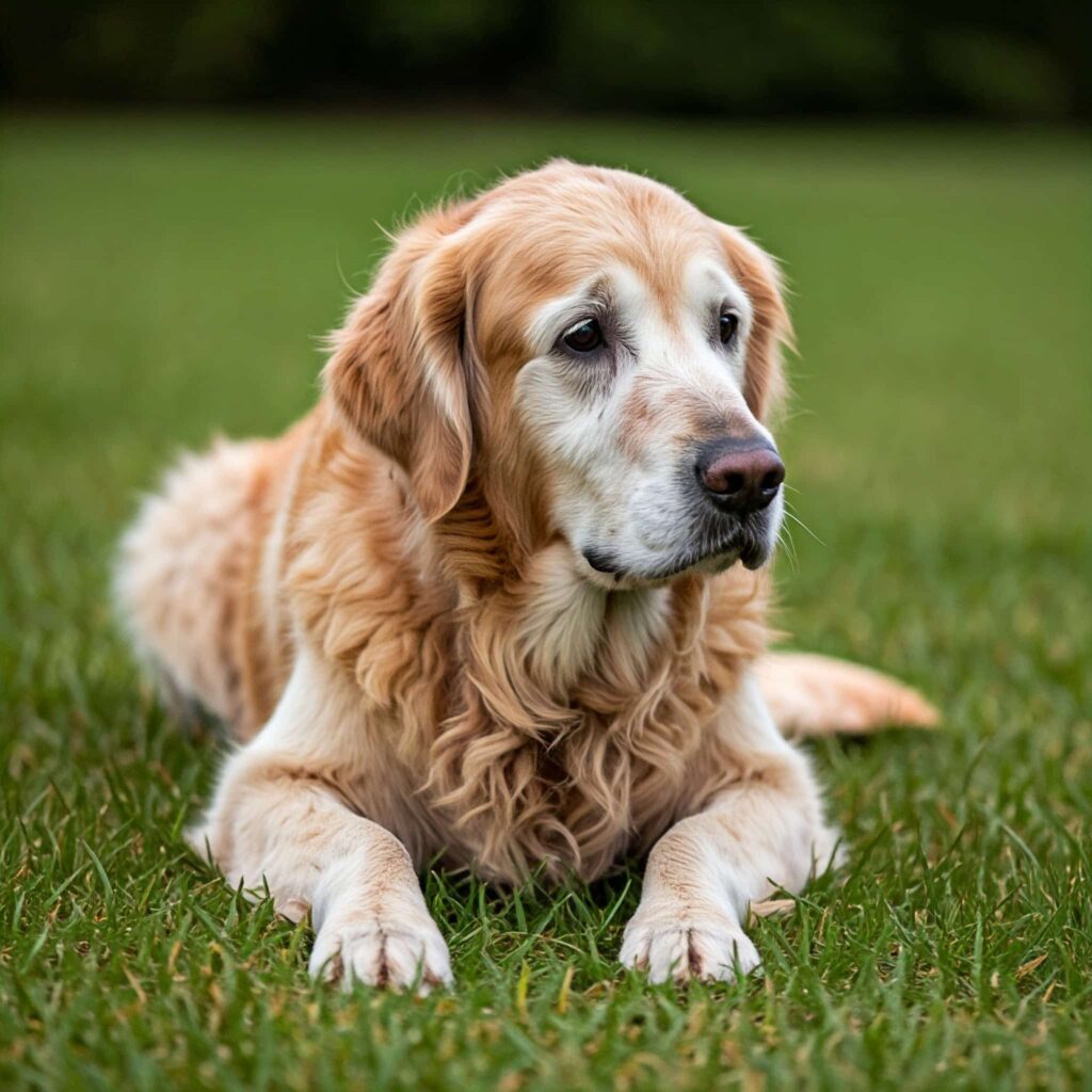 stary piesek odpoczywa